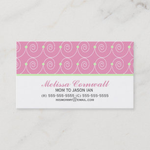 Green und Pink Calling Cards Telefonnummerkarte