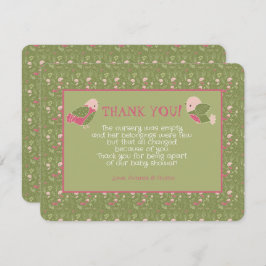 Green und Pink Niedlich Birds Babydusche Vielen Da