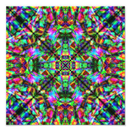 Green und Rainbow Mandala Pattern Fotodruck
