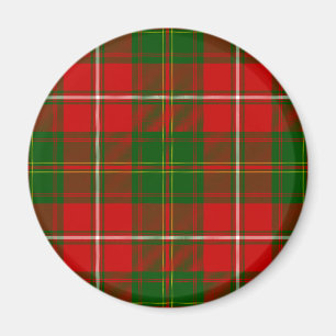 Green und Red Clan Hay Tartan Magnet