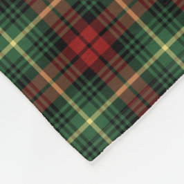 Green und Red Martin Clan Tartan Fleecedecke