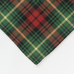 Green und Red Martin Clan Tartan Fleecedecke