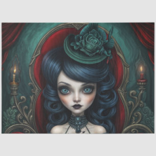 Green und Red Stoic Fortune Teller Seidenpapier