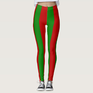 Green und Red Stripes Toksie Turbie Leggings