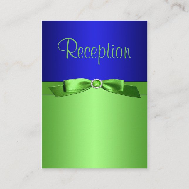Green und Royal Blue Enclosure Card Begleitkarte (Vorderseite)