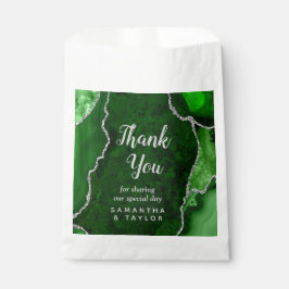 Green und Silver Agate Wedding Vielen Dank Geschenktütchen