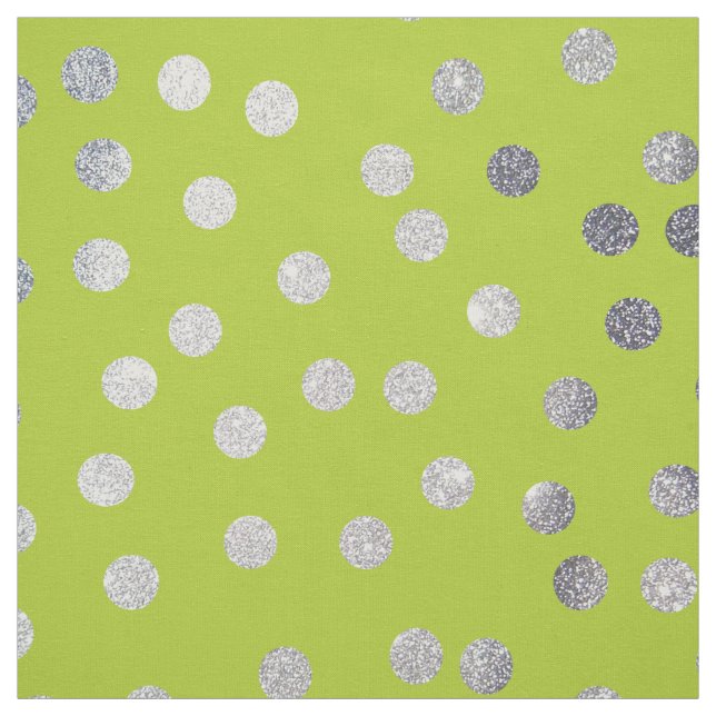Green und Silver City Dots Stoff (Muster)