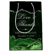 Green und Silver Glitzer Marmoragate Hochzeit