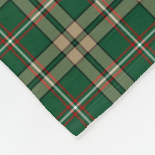 Green und Tan Kariert O'Neill Tartan Fleecedecke