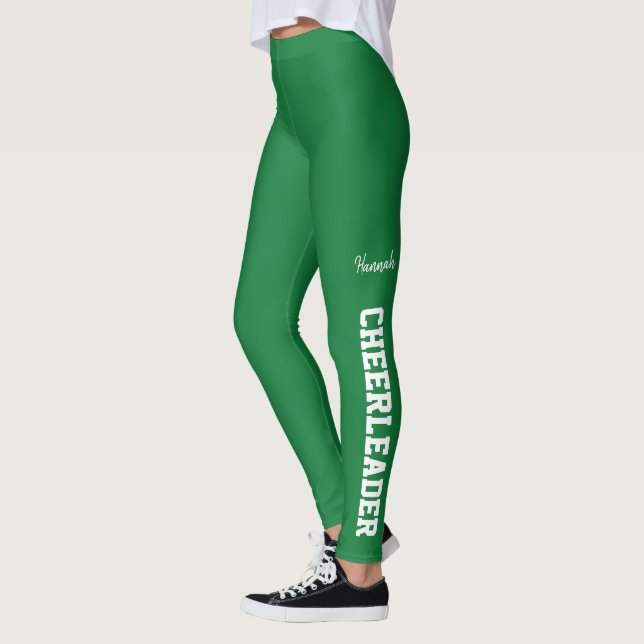 Green und White Cheerleader Leggings (Links)