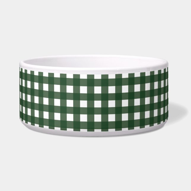 Green und White Gingham Napf (Vorderseite)