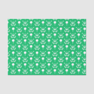 Green und White Golf Icons Seidenpapier