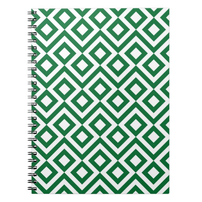 Green und White Meander Notizblock (Vorderseite)
