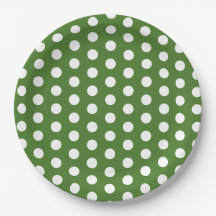 Green und White Polka Dot Party