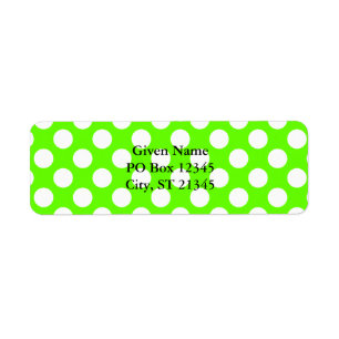 Green und White Polka Dots