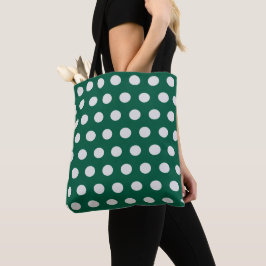 Green und White Polka Dots