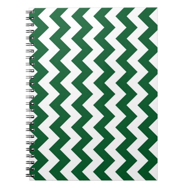Green und White Zigzag Notizblock (Vorderseite)