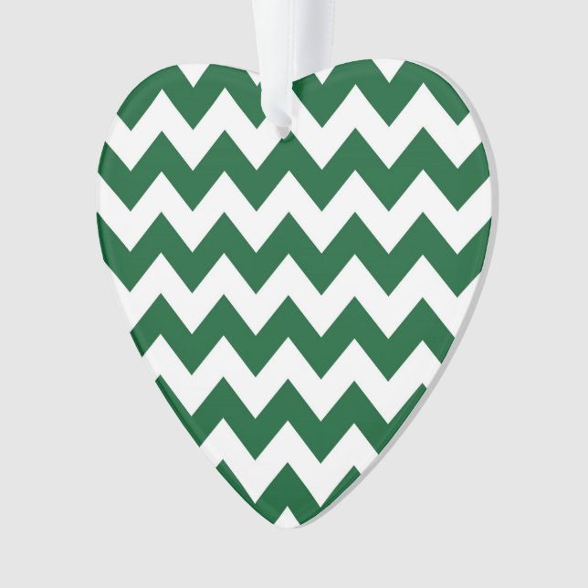 Green und White Zigzag Ornament (Vorderseite)