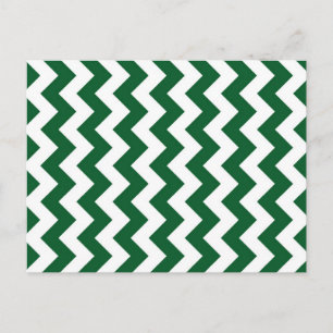 Green und White Zigzag Postkarte