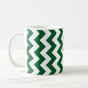 Green und White Zigzag Tasse