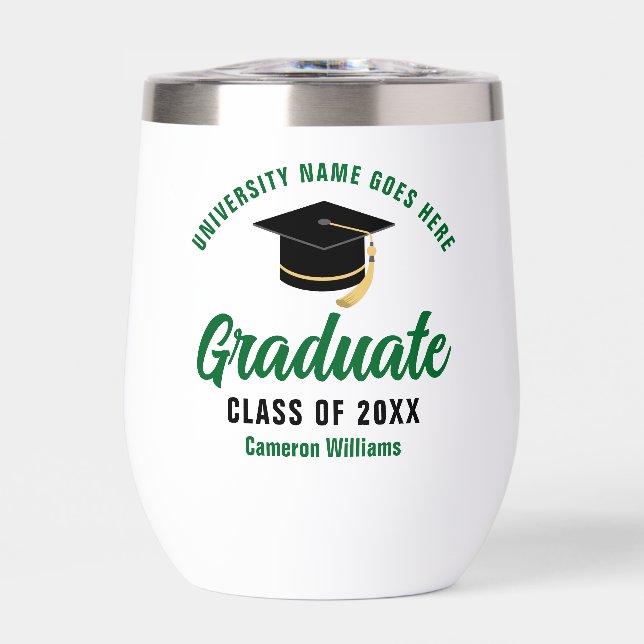 Green Uni-Abschluss Personalisiert Graduate (Vorderseite)