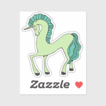 Green Unicorn Aufkleber