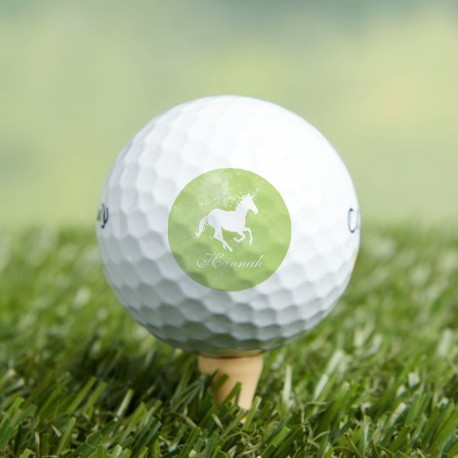 Green Unicorn Personalisierte Golfplätze Golfball (Insitu T-Shirt)