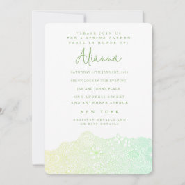 Green Unique Garden Scene Artist Geburtstagsparty Einladung