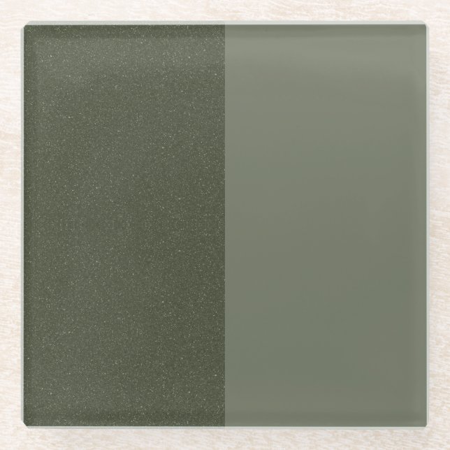 Green Untersetzer mit zwei Tonen Moos - individuel (Vorderseite)