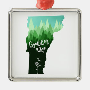 Green Up Vermont Ornament Aus Metall