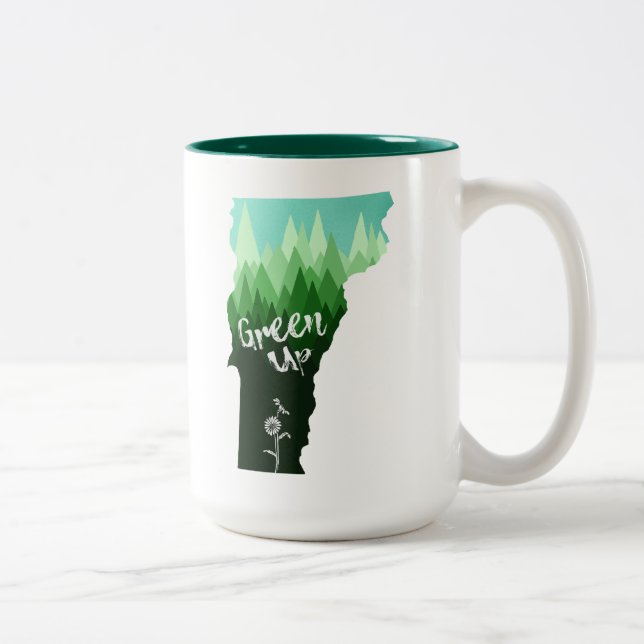 Green Up Vermont Zweifarbige Tasse (Rechts)