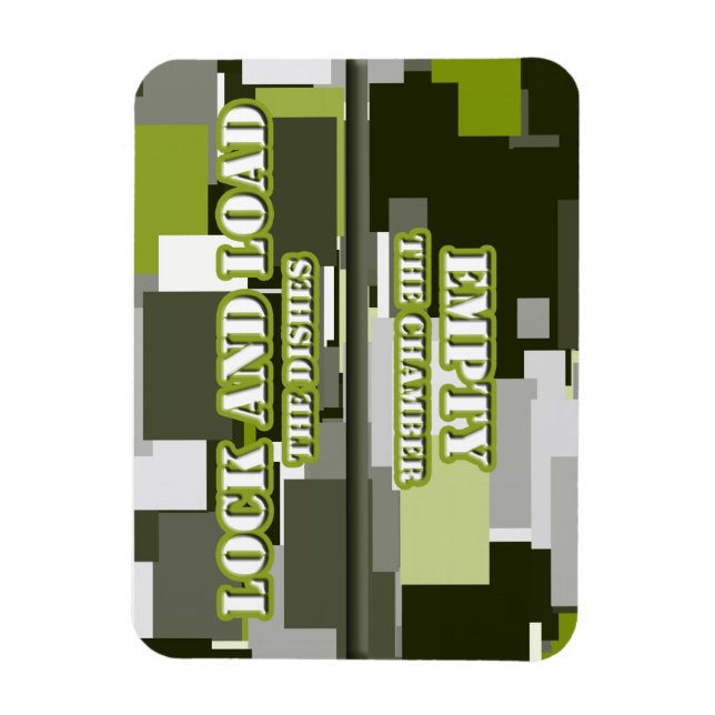 Green Urban Camouflage Lock in Load Dishwasher Magnet (Vertikal)