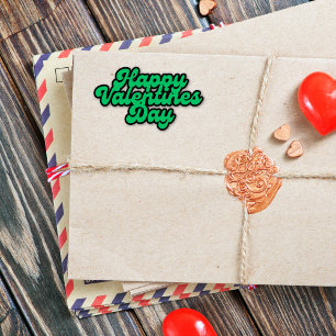 Green Valentine Day Schriftart KLEINE Aufkleber
