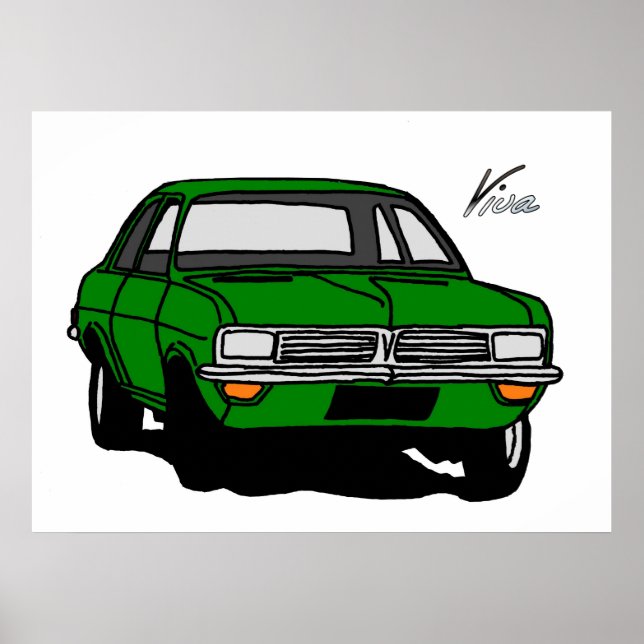 Green Vauxhall Viva HC Poster (Vorne)