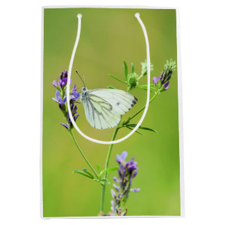 Green Veined White Butterfly Mittlere Geschenktüte