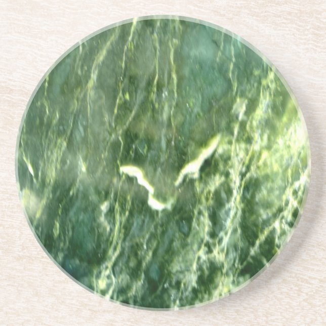 Green Verde Alpi Marble Getränkeuntersetzer (Vorne)