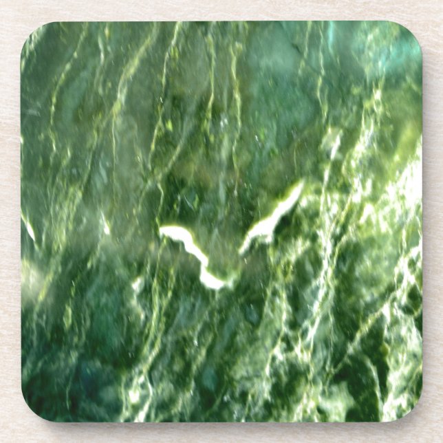 Green Verde Alpi Marble Getränkeuntersetzer (Vorderseite)