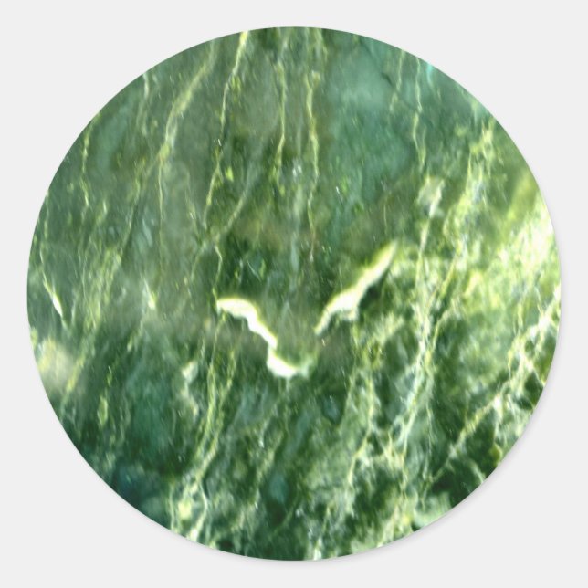 Green Verde Alpi Marble Runder Aufkleber (Vorderseite)