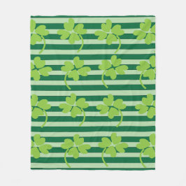 Green Vierblättriges Kleeblatt Kleeblatt St Patric Fleecedecke