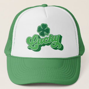 Green Vierblättriges Kleeblatt Lucky Trucker Hat Truckerkappe
