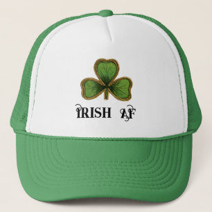 Green Vintag Kleeblatt Irish AF St Patrick's Day Truckerkappe