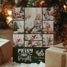 Green Vintage Christmas 9 Foto Family