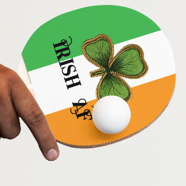 Green Vintage Shamrock Irish AF St Patrick's Day Tischtennis Schläger