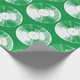 Green Vinyl Record WeihnachtsWeihnachten Geschenkpapier