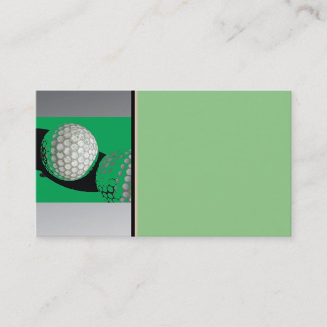 Green Visitenkarte Vorlage Golf Foto Art (Vorderseite)