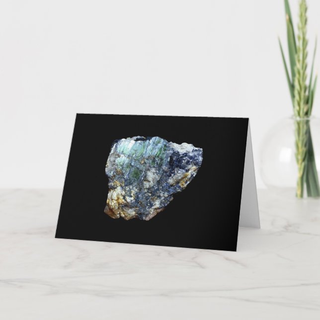 Green Vivianite Crystal Add Text Card Karte (Vorderseite)