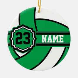 Green Volleyball | DIY Name and number Keramikornament