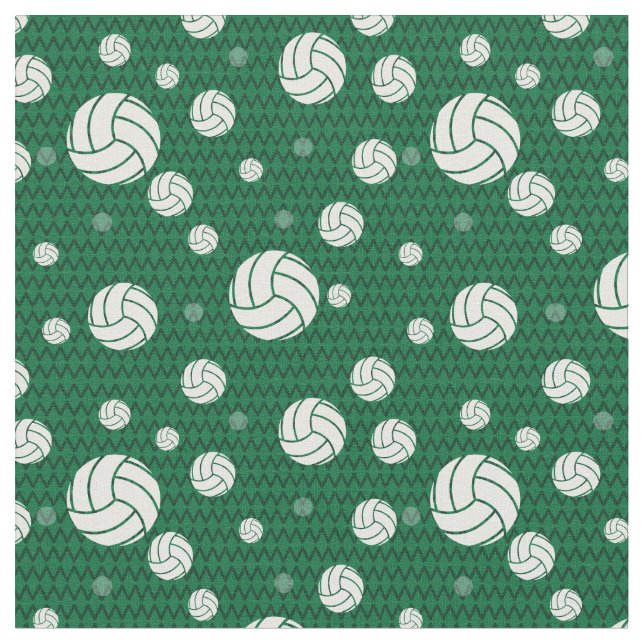 Green Volleyball Zickzack Gemustert Stoff (Nahaufnahme)