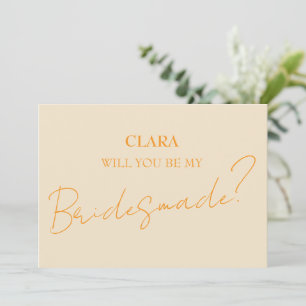 Green Vosvos Minimal Wedding Bridesmade Einladung