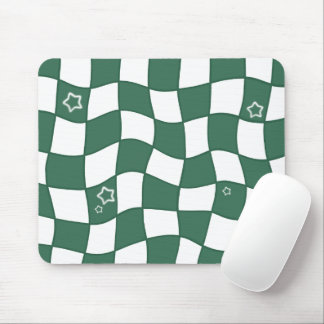 Green Warped Design Mousepad
